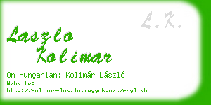 laszlo kolimar business card