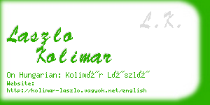 laszlo kolimar business card